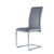 (Set Of 4) Grey And Light Grey Dining Chairs With Chrome Metal Base (383965)