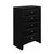 Black Chest With 5 Chambared Drawer (384016)