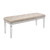 Champagne Toned Bench With Tapered Acrylic Legs (384033)