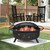 36" Wood Burning Fire Pit With Charcoal Grill And Spark Screen (384131)