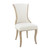 (Set Of 2) Updated Rustic White Linen Wood Frame Dining Chairs (384134)