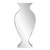 Curvy Shaped Tall Mirrored Panel Side Vase (384168)