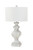(Set Of 2) Farmhouse Glam White Distressed Table Lamp (384397)