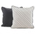 (Set Of 2) Black And Ivory Slanted Stripe Decorative Pillows (384410)