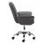 Gray Faux Leather Flared Arms Swivel Office Chair (385466)