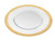 Round Gold Border Glass Charger Plate (386761)