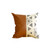 Playful Triangle And Brown Faux Leather Pillow Cover (386788)