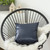 Solid Navy Blue Faux Leather Decorative Pillow Cover (386790)