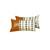 (Set Of 2) Diamond Patterned And Brown Faux Leather Lumbar Pillow Covers (386805)
