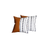 (Set Of 2) Half Diamond Patterns And Rustic Brown Faux Leather Lumbar Pillow Covers (386809)