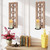 WD-082 Set Of 2 Wood Candle Holder (Pack Of 2)