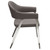 Adele Set Of Two Dining/Accent Chairs In Grey Leatherette W/ Brushed Stainless Steel Leg By Diamond Sofa ADELEDCGR2PK