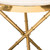 Reed Round Accent Table With White Marble Top And Gold Finished Metal Base By Diamond Sofa REEDETGD