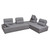 Slate 2Pc Lounge Seating Platforms With Moveable Backrest Supports In Grey Polyester Fabric By Diamond Sofa SLATELGBGR2PC
