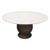Ashe Round Dining Table W/ Genuine White Marble Top And Solid Acacia Wood Base In Espresso Finish By Diamond Sofa ASHEDTMA