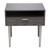 Petra Solid Mango Wood 1-Drawer Accent Table In Smoke Grey Finish W/ Nickel Legs By Diamond Sofa PETRAETGR