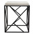 Plymouth Square Accent Table W/ Genuine Grey Marble Top & Black Metal Base By Diamond Sofa PLYMOUTHATWH