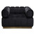 Image Low Profile Chair In Black Velvet W/ Brushed Gold Base By Diamond Sofa IMAGECHBL