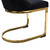 Vogue Set Of (2) Dining Chairs In Black Velvet With Polished Gold Metal Base By Diamond Sofa VOGUE2DCBL2PK