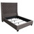 Park Ave Queen Tufted Wing Bed By Diamond Sofa - Smoke Grey Velvet PARKAVESKQUBED
