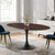 Lippa 78" Wood Oval Dining Table EEI-4888-BLK-CHE