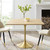 Lippa 36" Square Wood Dining Table EEI-5223-GLD-NAT