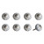 1.5" X 1.5" X 1.5" Hues Of Gray, Cream And Silver - Knobs 8-Pack (321693)