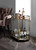 23" X 21.5" X 32.5" Clear Glass And Gold Serving Cart (286461)