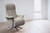 Recliner Armchair, Gray Leather Manual Relax Function (320837)