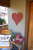 18" Rustic Farmhouse Red Wooden Heart (384904)