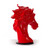 11" Red Polyresin Horse Head Sculpture (284043)