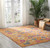 8' X 10' Sun Gold And Navy Distressed Area Rug (385306)