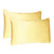 Gold Dreamy Set Of 2 Silky Satin King Pillowcases (387840)
