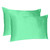Green Dreamy Set Of 2 Silky Satin Standard Pillowcases (387875)