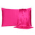 Fuchsia Dreamy Set Of 2 Silky Satin Standard Pillowcases (387876)