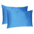 Bright Blue Dreamy Set Of 2 Silky Satin Queen Pillowcases (387899)