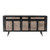 Black Iron Frame Cabinet With Mesh Doors And Drawers (388243)