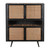 Modern Rustic Natural Rattan Double Decker Accent Cabinet (388246)