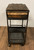 Rolling Rustic Black And Natural Bar Cart (389227)