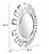 Silver Geometric Design Round Mirror (391654)