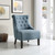 Evelyn Tufted Chair In Blue Fabric - Blue/Grey Wash (SB586-B84)