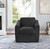 Cassie Swivel Arm Chair - Charcoal (CSS-BY7)