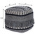 Boho Square Black And Gray Pouf Ottoman (388974)