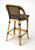 Dark Brown And Beige Rattan Bar Stool (389050)