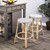 Grey And White Rattan Counter Stool (389088)