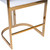 Gold And White Faux Leather Counter Stool (389131)