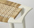 White And Natural Cane Woven Stool (389205)