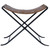Brown Leather Weave Stool (389213)
