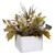 White Metal Planter With Floral Arrangement (389262)
