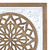 White Ethnic Wood And Metal Square Wall Plaque (389324)